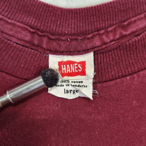 Y2K Madera T Shirt Mens Large Maroon Burgundy Short Sleeve Graphic Tee - Picture 3 of 6